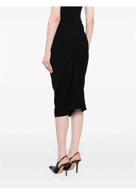 Gonna midi con ruches in nero - donna DRIES VAN NOTEN | 2410108078314900